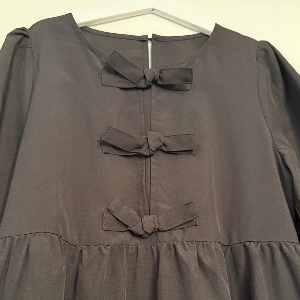 Kids Black Lightweight Casual Dress